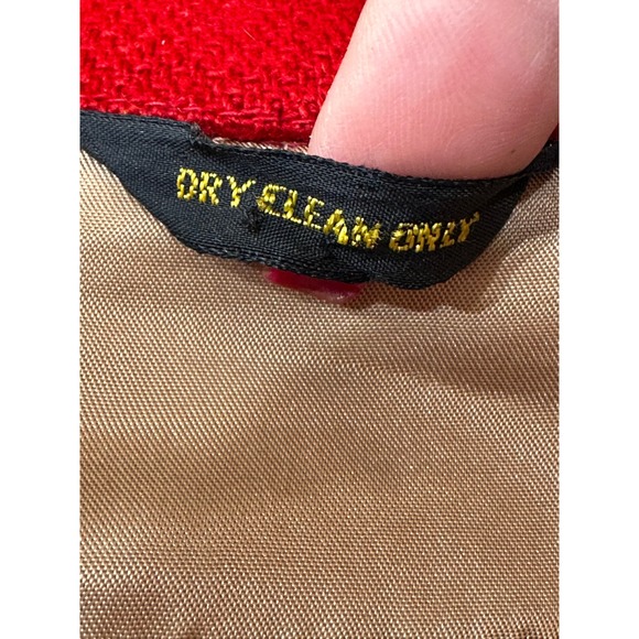 CHAPS Vintage Red Wool Hunting Shirt Suede Shoulder Elbow Patches Men SZ44R RARE - Picture 9 of 13